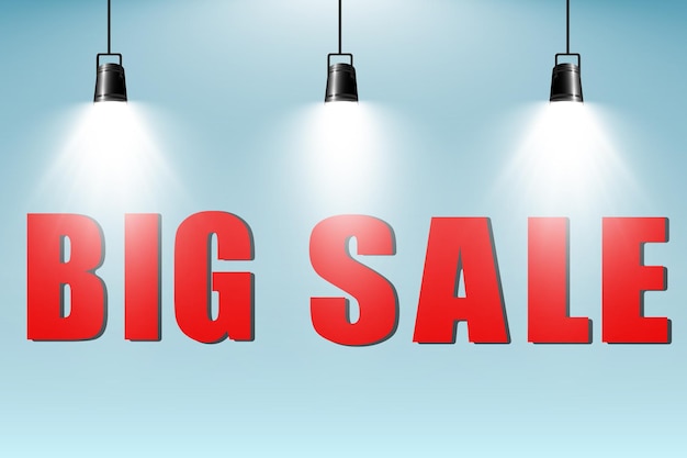 Ilustración de vector de banner de venta de liquidación en el fondo.