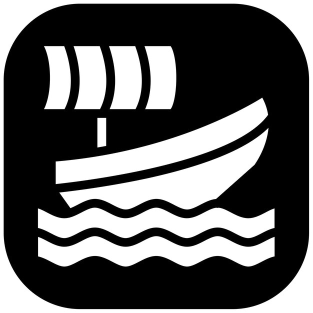 Ilustración del vector del barco egipcio