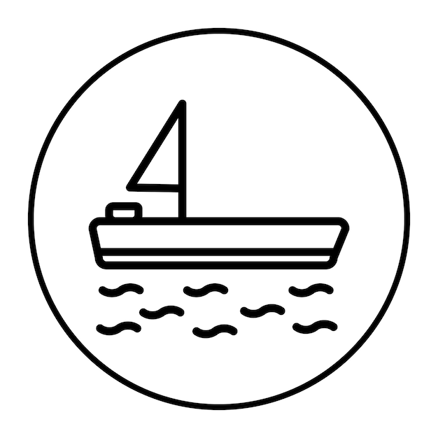Ilustración del vector del barco