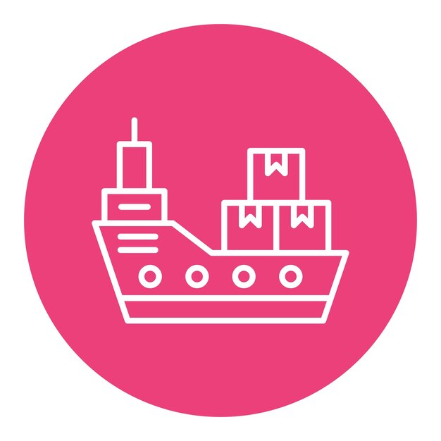 Ilustración del vector de los barcos de transporte en todo el mundo