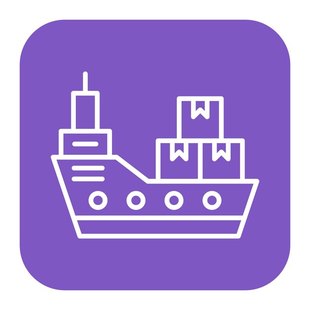Ilustración del vector de los barcos de transporte en todo el mundo