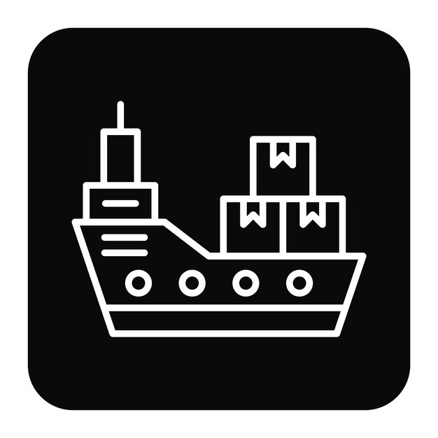 Ilustración del vector de los barcos de transporte en todo el mundo