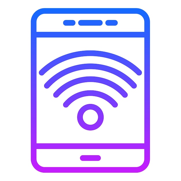 Ilustración del vector de barras de señal Wifi 4