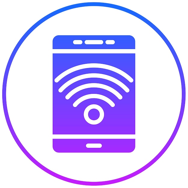 Ilustración del vector de barras de señal Wifi 4