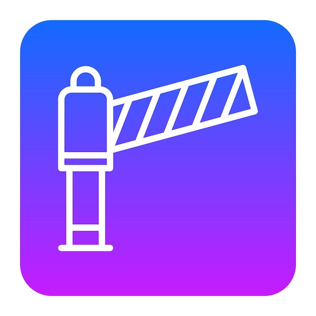 Ilustración del vector de la barrera de estacionamiento