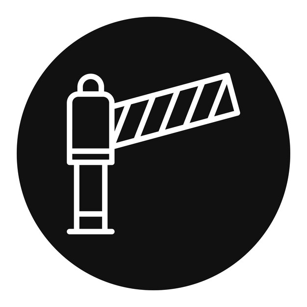 Ilustración del vector de la barrera de estacionamiento