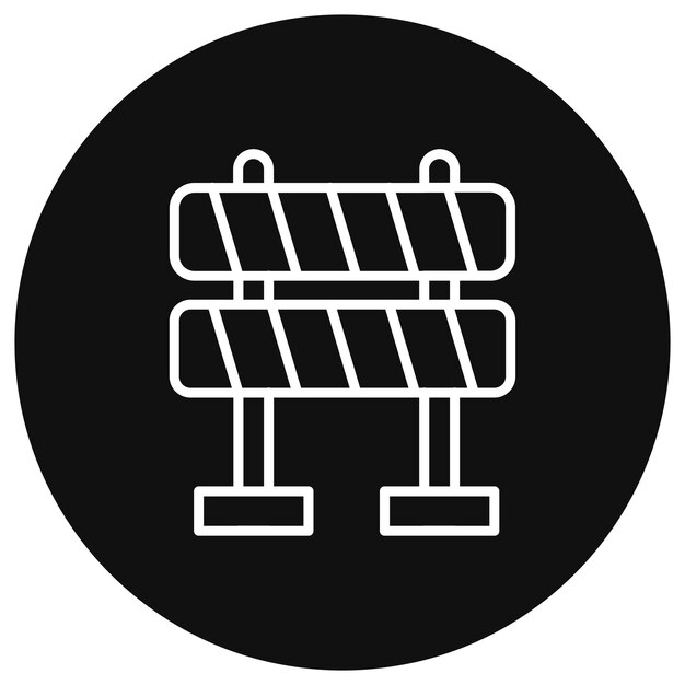 Ilustración del vector de la barrera de tráfico