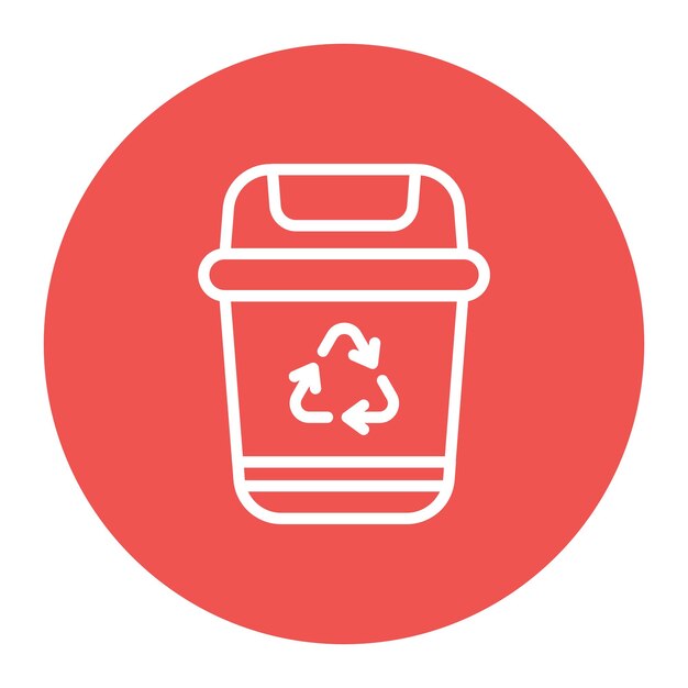 Ilustración del vector de basura