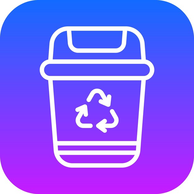 Ilustración del vector de basura