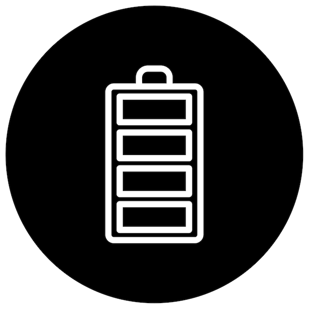 Ilustración del vector de la batería completa