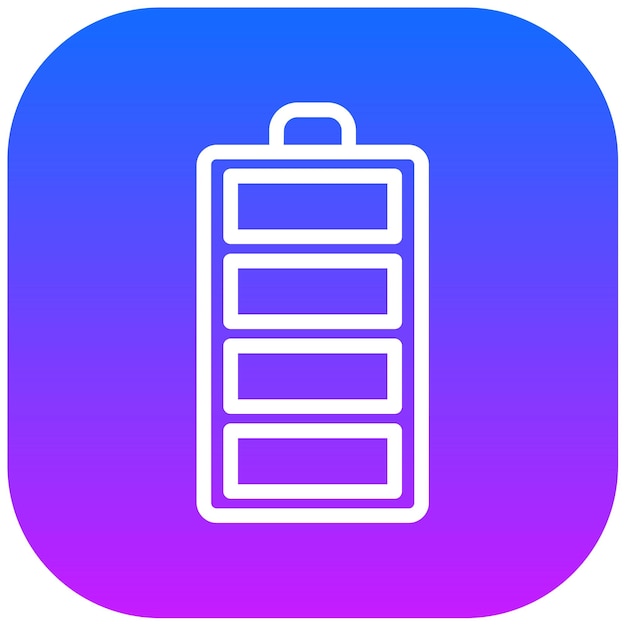Ilustración del vector de la batería completa