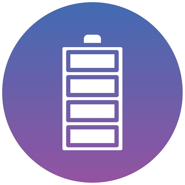 Ilustración del vector de la batería completa