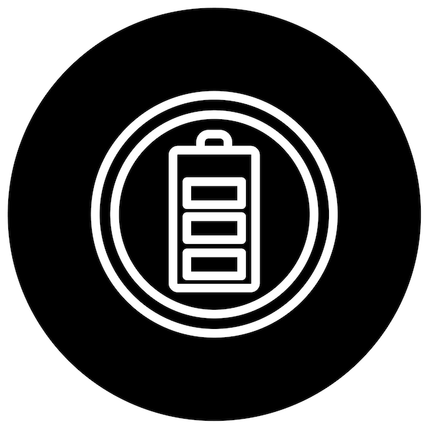 Ilustración del vector de la batería media