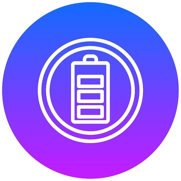 Ilustración del vector de la batería media