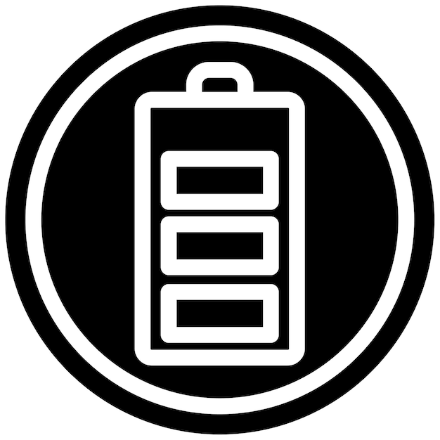 Ilustración del vector de la batería media