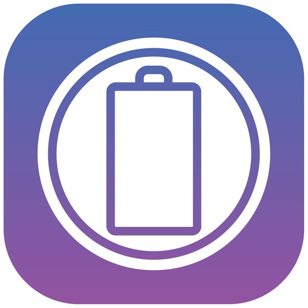 Ilustración del vector de la batería vacía