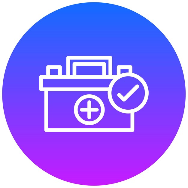Ilustración del vector de la batería verificada