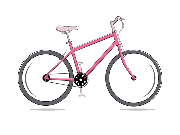 Ilustración de vector de bicicleta aislada sobre fondo blanco, ilustración de vector de bicicleta clásica