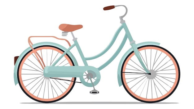 Ilustración de vector de bicicleta aislado sobre fondo blanco