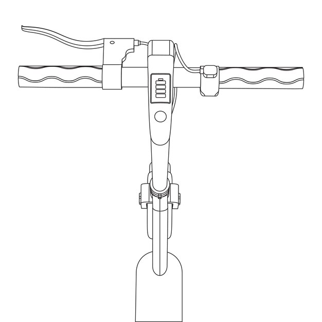 Ilustración de vector de bicicleta scooter eléctrico