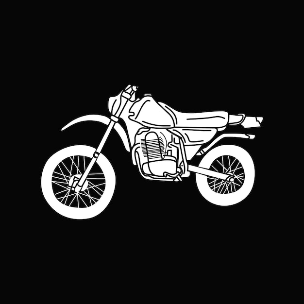 Ilustración de vector de bicicleta de suciedad clásica vintage