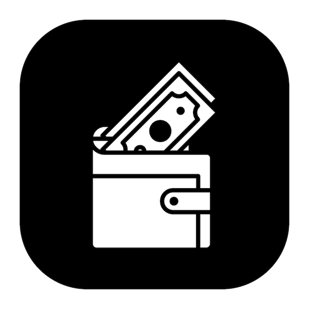 Ilustración del vector de la billetera de dinero