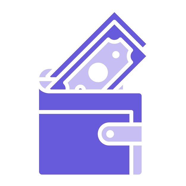 Ilustración del vector de la billetera de dinero