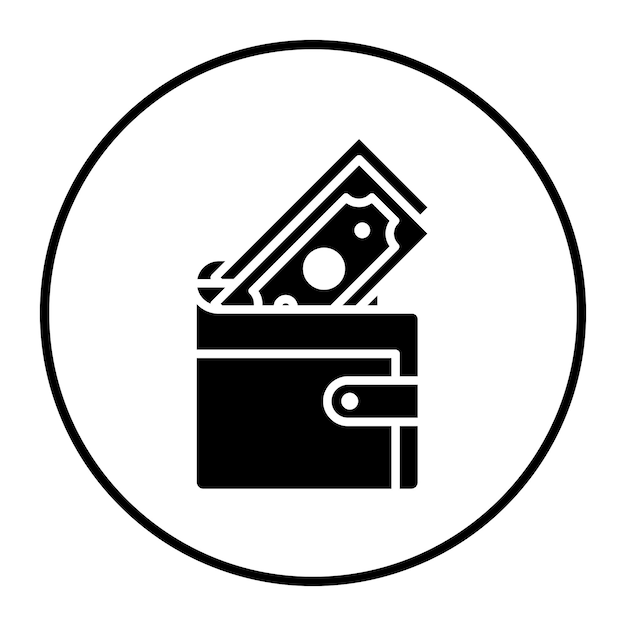 Ilustración del vector de la billetera de dinero