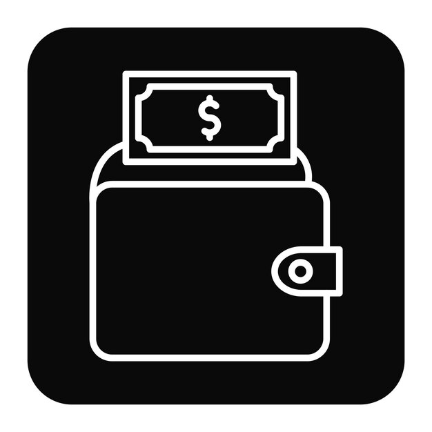 Ilustración del vector de la billetera de dinero