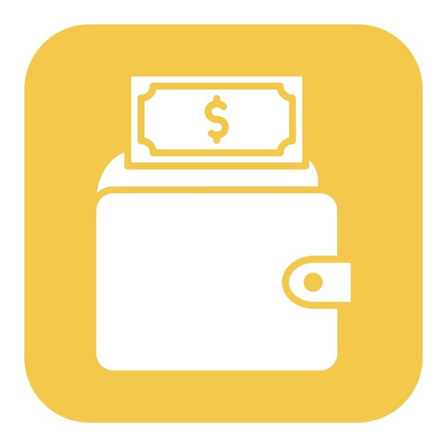 Ilustración del vector de la billetera de dinero