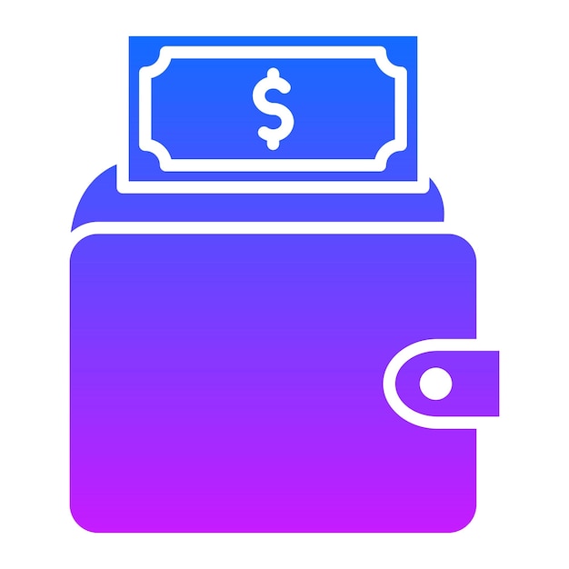 Ilustración del vector de la billetera de dinero