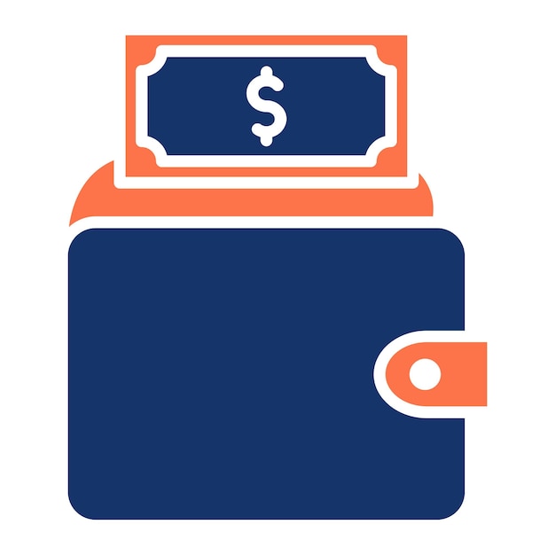 Ilustración del vector de la billetera de dinero