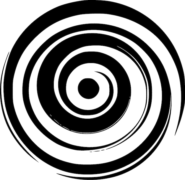 Ilustración de Vector blanco y negro espiral