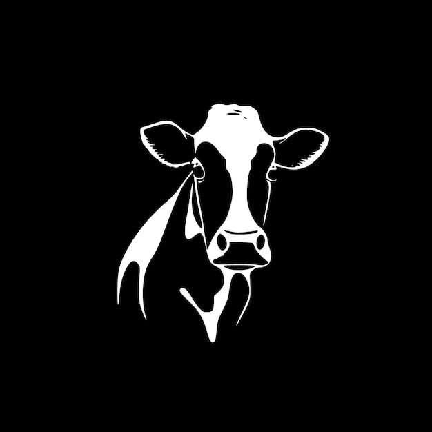 Ilustración de Vector blanco y negro de vaca