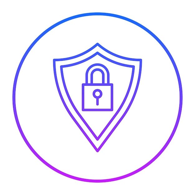 Ilustración del vector de bloqueo del escudo
