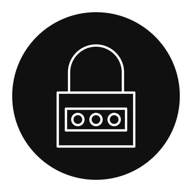 Ilustración del vector de bloqueo numérico