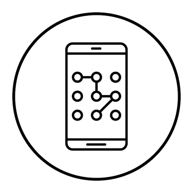 Ilustración del vector de bloqueo del patrón