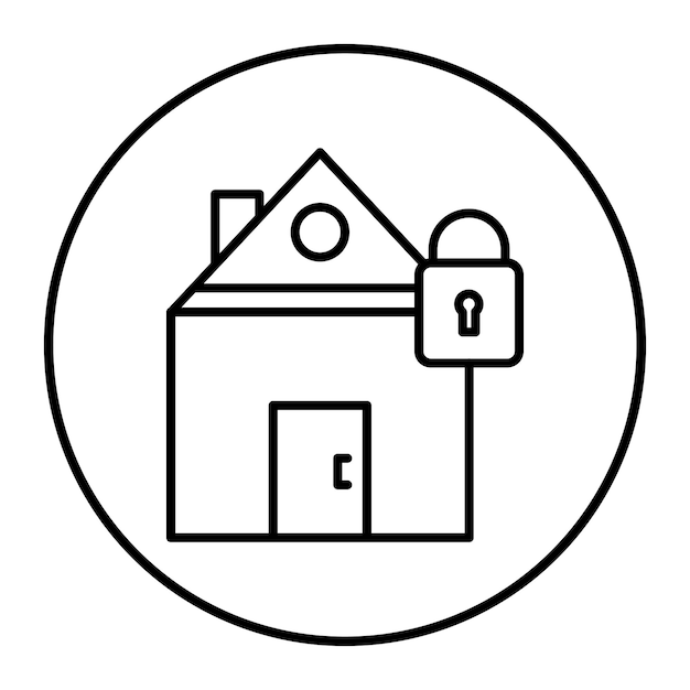 Ilustración del vector de bloqueo de propiedades