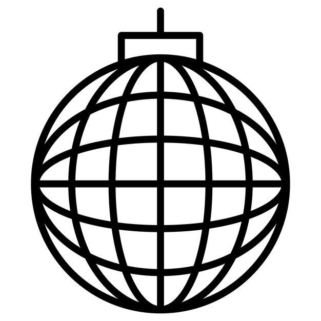 Ilustración del vector de la bola de discoteca