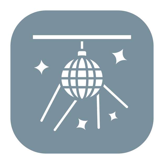 Ilustración del vector de la bola de discoteca