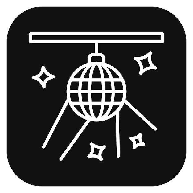 Ilustración del vector de la bola de discoteca
