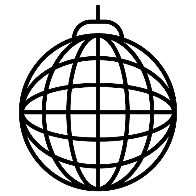 Ilustración del vector de la bola de discoteca
