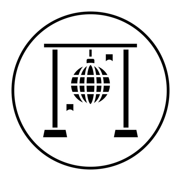 Ilustración del vector de la bola de discoteca