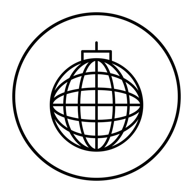 Ilustración del vector de la bola de discoteca