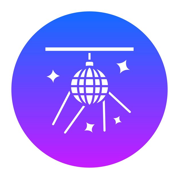 Ilustración del vector de la bola de discoteca
