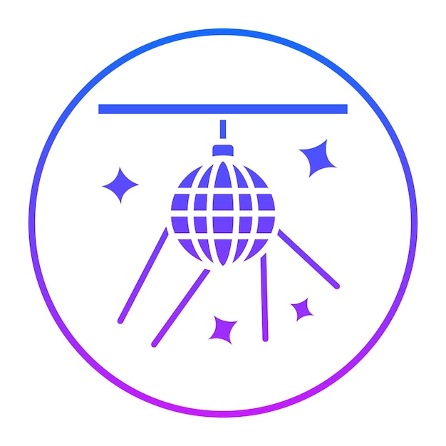 Ilustración del vector de la bola de discoteca