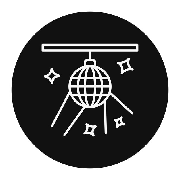 Ilustración del vector de la bola de discoteca