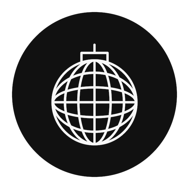 Ilustración del vector de la bola de discoteca