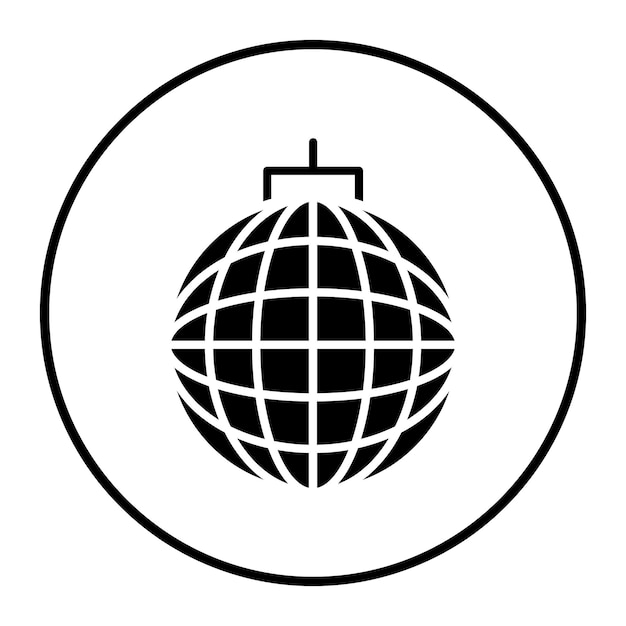 Ilustración del vector de la bola de discoteca