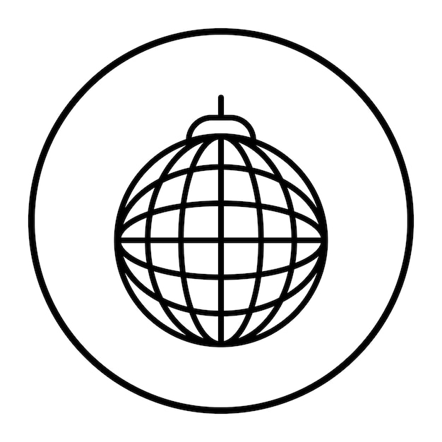 Ilustración del vector de la bola de discoteca